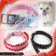 Hotest Sell Crystal PUNK leather Dog Products pet collar pitbull spiked leather dog collar