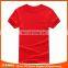 Logo printed on red healthy polyester short sleeve cheap plain t-shirts