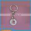 Promotional Metal Trolley Token Coin Keychain/metal coin holder keychain