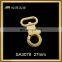 24K gold plated metal zinc alloy strong elastic snap hook