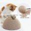 Manufacturer wholesale short plush bottom sisal cat scratcher half ball