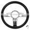 14 inch classic car steering wheel Leather Half Wrapped 9 holes steering wheel for frd chev