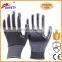 100% Waterproof Black Nitrile Gloves Work Safety Double rubber coated Fully latex dip Winter Fleece lined Outdoor Custom logo