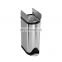 High quality 40L stainless steel household pedal bin kitchen trash bin metal indoor kitchen dustbin