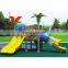 New design plastic slide amusement park set play equipment outdoor playground