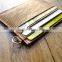 High Quality Fashion Genuine Water Ripple Leather Branded Credit Card Holder Pocket Wallet for Women And Men