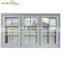 Double Glazed Tempered Glass Windows French Aluminum Frame Casement Window For Home Villa
