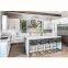 Modern shaker design freestanding white and gray pantry wooden wall cabinet familykitchen