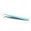 Professional eyelash grafting tweezers High precision eyelash hairdresser special flowering tool clip Blue