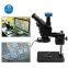 Black Simul-Focal 7X-45X Trinocular Microscope with HDMI Camera