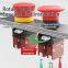 ip65 22mm big red head 20a one normally open and one normally close latching push button
