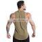Men's Custom Logo Cotton Sleeveless Shirt Gym Fitness Relaxed Basketball Wear Tank Top Workout Running Training Sports Vest