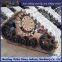 915 rubber track half chain track large harvester modification