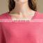Factory Direct 100% Cashmere Pullover Jumper O-Neck Casual Autumn Jumper Computer Knitted Technique Solid Color Half Front