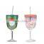 2015 Hot Selling Beaker Cups Double Wall Plastic Goblet Cups