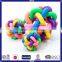 Rainbow Color Soft Rubber Vocal Cheap Balls Pet Toys Ball