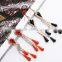 Latest model fashion rhinestone long tassel earrings