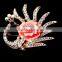 2015 resin rhinestone peacock brooch