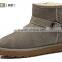 2015 High Quality Latest genuine Leather upper labo men's winter snow boots shoes black/gray