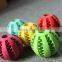 Eco-friendly Custom Logo 70mm Half Hard Rubber Ball for dog from Everfriend