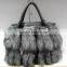 BG5862 Genuine Fox Fur Lady Handbags OEM Wholesale Retail fox bag