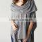 Cashmere Feel Soft Black Slouchy cashmere poncho