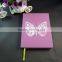 butterfly pattern silk printing 200sheets thick fabric notebook
