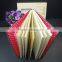 pink rubber surface matt pu fancy journal with butterfly shape die cut
