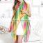 Wholesale cheap chiffon infinity rainbow scarf