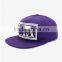 custom purple embroidery patch hat 100% cotton material baseball caps