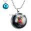 Dog Glow in The Dark Pendant Necklace Round Glass Necklace Glow in The Dark Jewelry