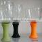 handmade green color foot glass wine glass