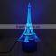 3D Colorful Led Romantic Creative Desk Bedroom Eiffel Tower Shape Night Light Lamp Desk Decoration Birthday Gifts