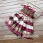 2016 children girls sleeveless stripes dress clothings autumn