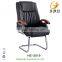 Modern office leather meeting chairs without wheels