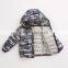 kids lightweight goose down jacket foldable camo down jackets
