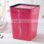 pp material trash can with puching lid, square shape plastic garbage can