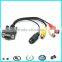 Vedio audio cable vga to red white yellow female rca cable