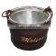 Wooden ice bucket hotel ice bucket standing ice bucket