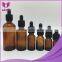 Factory supplier 10ml ,15ml,30ml, 50ml amber eliquid glass dropper bottle & glass dropper