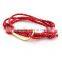 Fashion popular nautical navy style fish hook leather braided bracelet for men