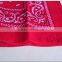 100%silk custom print square bandana,soft fashion satin polyester scarf