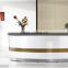 New Promotion Beauty MFC Office counter table ,Elegant Design office reception table