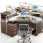 2016 Liansheng call center design modular 4 person workstation
