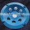 4" PCD cup wheel for epoxy coatings, paint, and mastic