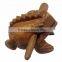decorative hand carved thailand croaking wooden frog