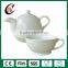 Wholesale customized white ceramic tea set for one person