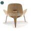 Danish Modern Design Shell Accent Chair Black Retro Classic Black HY2007