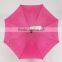 pink color straight shaft fashion umbrella for lady