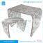 Gold Flower Pattern Bathroom House plastic acrylic chair